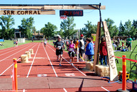 Stampede Road Race Finish line - HALF 2:11:43 to 2:36:52 clock time