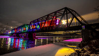 Holiday Train over Bow River